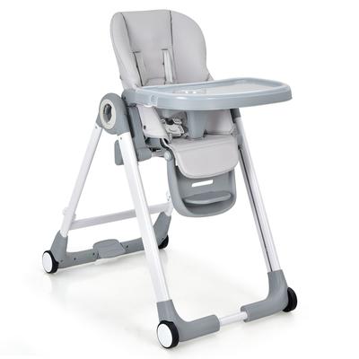 Babyjoy Folding Convertible High Chair Height Adjustable Feeding Chair - 33'' x 22'' x 41''