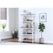 Spirich 5-Tier Bookshelf, Modern Bookcase with Wood Frame, Multipurpose Standing Shelving Unit, White