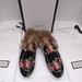 Gucci Shoes | Gucci Velvet Fur Floral Womens Princetown Mules Size 42 | Color: Black/Pink | Size: 12