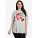 Plus Size Women's Disney Minnie Mouse Mom T-Shirt Short Sleeve by Disney in Gray (Size 5X (30-32))