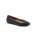 Extra Wide Width Women's Shiraz Flat by SoftWalk in Black (Size 8 WW)