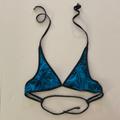 Nike Swim | Nike Floral Sport Bikini Swimsuit Top Accelerate Size Xs | Color: Blue/Gray | Size: Xs