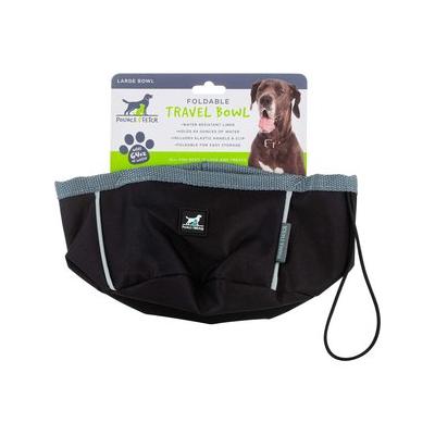 Pounce + Fetch Large Waterproof Cat & Dog Travel Bowl, Black, 6-cup