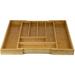 Rebrilliant Destina Adjustable Flatware & Kitchen Utensils Drawer Organizer Wood in Brown | 2 H x 19.25 W x 17 D in | Wayfair