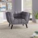 Armchair - Wade Logan® Carson Carrington Karhula Armchair Velvet/Fabric in Gray | 29.5 H x 43.5 W x 35.5 D in | Wayfair