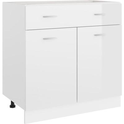 Vidaxl - Schubunterschrank Hochglanz-Weiß 80x46x81,5 cm Holzwerkstoff