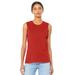 Bella + Canvas B6003 Women's Jersey Muscle Tank Top in Red size XL | Ringspun Cotton 6003, BC6003