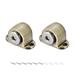 Magnetic Door Stop Catch Brushed Door Stopper Floor Mount 2pcs - Bronze Tone-2pcs