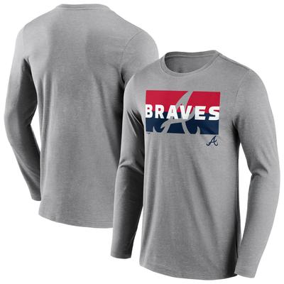 Atlanta Braves Square Off Langarm-T-Shirt – Herren Image