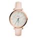 Women's Fossil Pink Manhattan Jaspers Jacqueline Date Blush Leather Watch