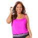 Plus Size Women's Loop Strap Blouson Tankini Top by Swimsuits For All in Fluorescent Pink Pink (Size 24)