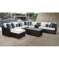 River Brook 10 Piece Outdoor Wicker Patio Furniture Set 10b Wicker/Rattan in Brown kathy ireland Homes & Gardens by TK Classics | Wayfair