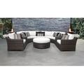 River Brook 8 Piece Outdoor Wicker Patio Furniture Set 08h Synthetic Wicker/All - Weather Wicker/Wicker/Rattan | Wayfair RIVER-08H-WHITE