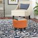 Latitude Run® 12.4" Wide Round Footstool Ottoman Cotton in Orange | 9.8 H in | Wayfair 3F233E90D5934391ADA73C2DE24AC3CC