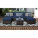 River Brook 7 Piece Outdoor Wicker Patio Furniture Set 07a Synthetic Wicker/All - Weather Wicker/Wicker/Rattan | Wayfair RIVER-07A-NAVY