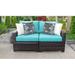 River Brook 2 Piece Outdoor Wicker Patio Furniture Set 02a Wicker/Rattan in Blue kathy ireland Homes & Gardens by TK Classics | Wayfair