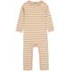 MarMar Copenhagen - Strampler Rib Stripe Ohne Fuß In Rose/Offwhite, Gr.56