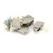 6 Pcs Press Open Door Catch Tip Touch Push Latch for Cabinet Cupboard - grey white, Silver Tone