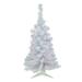 3' Pre-lit Rockport White Pine Artificial Christmas Tree, Pink Lights - 3 Foot