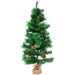 39" LED Mixed Pine Pine Cones Artificial Christmas Tree in Jute Base - 3 Foot