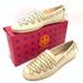 Tory Burch Shoes | Nib Tory Burch Tory Ribbon Espadrille-Recycled Canvass | Color: Cream | Size: 10