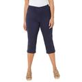 Plus Size Women's Everyday Cotton Twill Capri by Catherines in Mariner Navy (Size 0XWP)