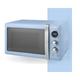 Swan SM22030LBLN Retro LED Digital Microwave with Glass Turntable, 5 Power levels & Defrost Setting, 20L, 800W, Blue