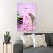 Red Barrel Studio® Pink & White Tulips On White Surface 1 - 1 Piece Rectangle Graphic Art Print On Wrapped Canvas in Green/Pink | Wayfair