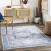 Blue 94 x 0.04 in Area Rug - Langley Street® Heyward Machine Washable Oriental Area Rug Polyester/Chenille | 94 W x 0.04 D in | Wayfair