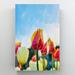 Red Barrel Studio® Yellow & Red Tulips In Bloom During Daytime 4 - 1 Piece Rectangle Graphic Art Print On Wrapped Canvas in Green/Red | Wayfair