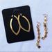 J. Crew Jewelry | Bundle 2 Pairs J. Crew Gold Long Dangle Hoop Earrings | Color: Gold | Size: Os