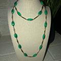 J. Crew Jewelry | J. Crew Jewelry | Jcrew Long Green Bead & Gold Necklace | Color: Gold/Green | Size: Os