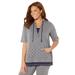 Plus Size Women's French Terry Stars Aligned Duet Hoodie by Catherines in Grey Stars (Size 3X)