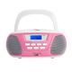 Aiwa BBTU-300PK: Tragbares CD-Radio mit Bluetooth, USB, AUX-In, Radio-Tuner, Sonderedition für Kinder und Mädchen