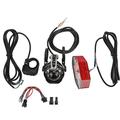 Bike Front and Rear Light Set,24V 36V 48V Electric Bike Front and Rear Light Set Headlight and Tail Light Speaker Kit