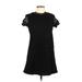 Zara Casual Dress - A-Line: Black Solid Dresses - Women's Size Small