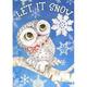Toland Home Garden Snowy Owl Polyester 18 x 12.5 Garden Flag in Blue/White | 18 H x 12.5 W in | Wayfair 1112258