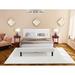 Wildon Home® Ambika 3 Piece Bed Set - 1 Platform Bed White Velvet Fabric Headboard & 2 Nightstands - Urban Gray Finish Nightstand Upholstered | Wayfair