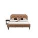 Red Barrel Studio® Upholstered Platform 3 Piece Bedroom Set Upholstered, Solid Wood in Brown | Queen | Wayfair 4DC6813A98E04224A24441CABA602526