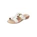 Extra Wide Width Women's The Dawn Slip On Sandal by Comfortview in White (Size 7 1/2 WW)