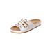 Extra Wide Width Women's The Summer Slip On Footbed Sandal by Comfortview in White (Size 8 WW)