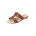 Wide Width Women's The Dawn Slip On Sandal by Comfortview in Tan (Size 10 1/2 W)