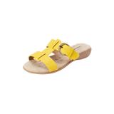 Extra Wide Width Women's The Dawn Slip On Sandal by Comfortview in Yellow (Size 8 WW)