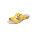 Extra Wide Width Women's The Dawn Slip On Sandal by Comfortview in Yellow (Size 9 1/2 WW)