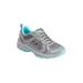 Wide Width Women's The Hillcrest Walking Trail Sneaker by Skechers in Grey Blue Wide (Size 7 W)