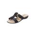 Wide Width Women's The Dawn Slip On Sandal by Comfortview in Black (Size 7 W)