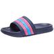 KangaROOS Unisex K-Slide Stripe Sandale, dk Navy/Daisy pink, 32 EU