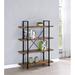 Trent Austin Design® Mcfall Industrial 3-Shelf Bookcase In Grey Wood in Black/Brown | 55 H x 41.25 W x 12.5 D in | Wayfair