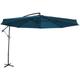 Sweeek - Parasol déporté Ø350cm - Hardelot - Coloris Bleu canard. structure anthracite. manivelle