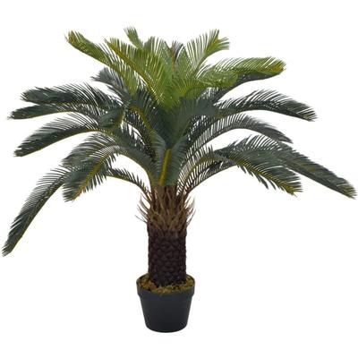 Künstliche Pflanze Cycas-Palme mit Topf Grün 90 cm vidaXL